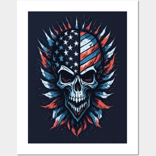 American Skull Posters and Art